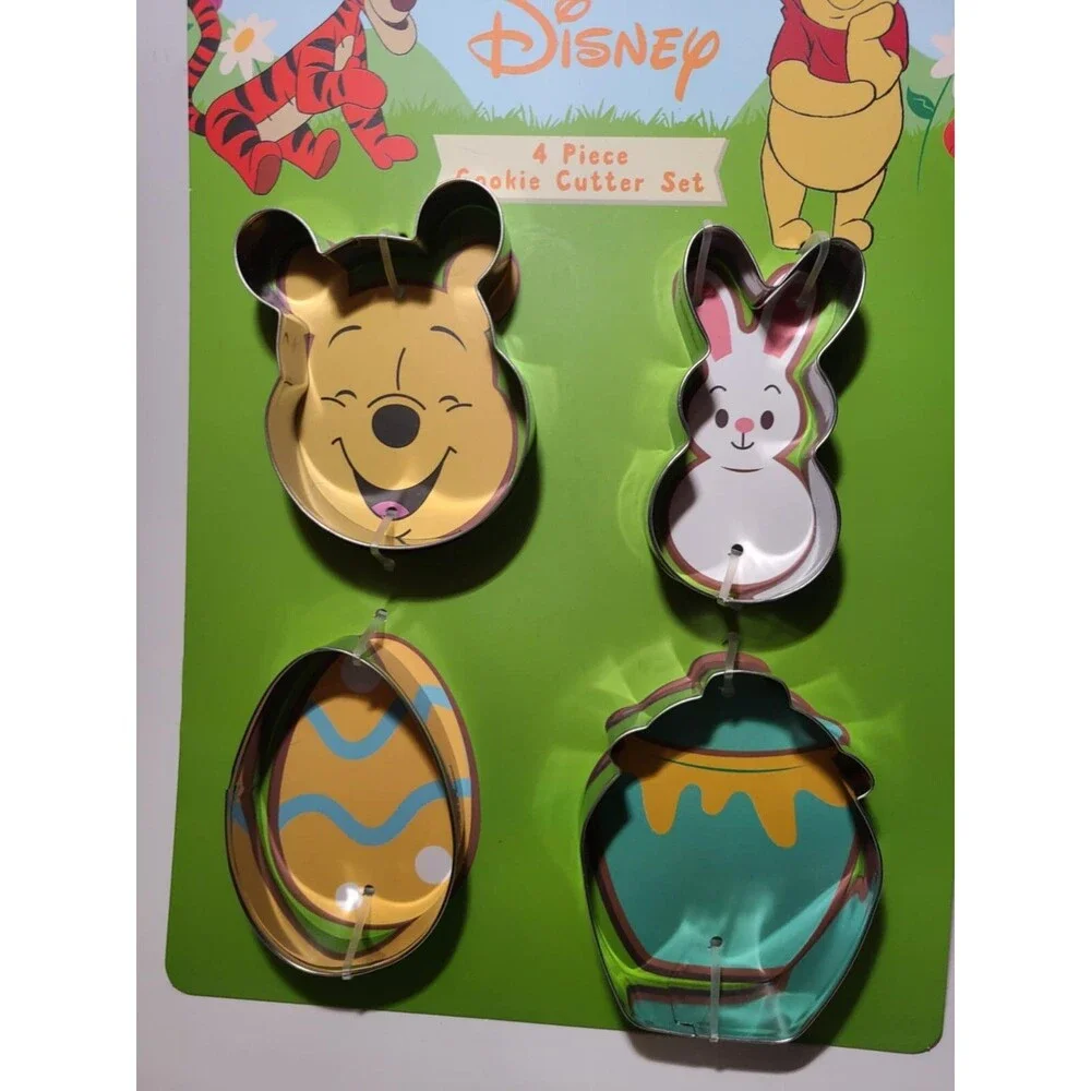 Disney Pooh Cookie Cutter Set Winnie, Rabbit, Easter Egg, Honey Jar NEW